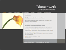 Tablet Screenshot of das-blumenwerk.de